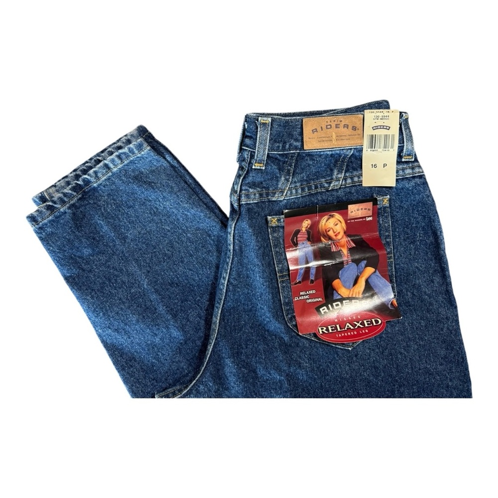 Lee Riders VINTAGE Jeans Women size 16 P PETITE Relaxed Tapered Leg Inseam 29"